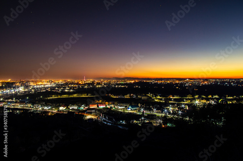 Sunset over the Ukrainian city