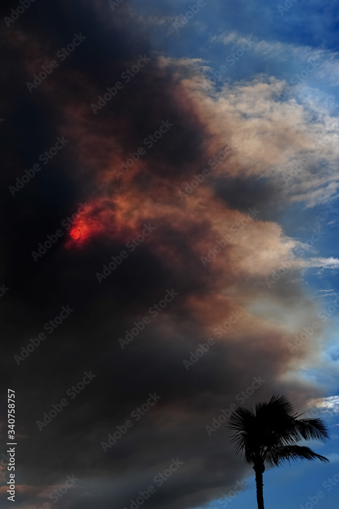 Naklejka premium fire in the sky