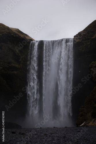 The iconic Skógafoss waterfall. A truly unique waterfall and a must stop on the Icelands South Coast route. 