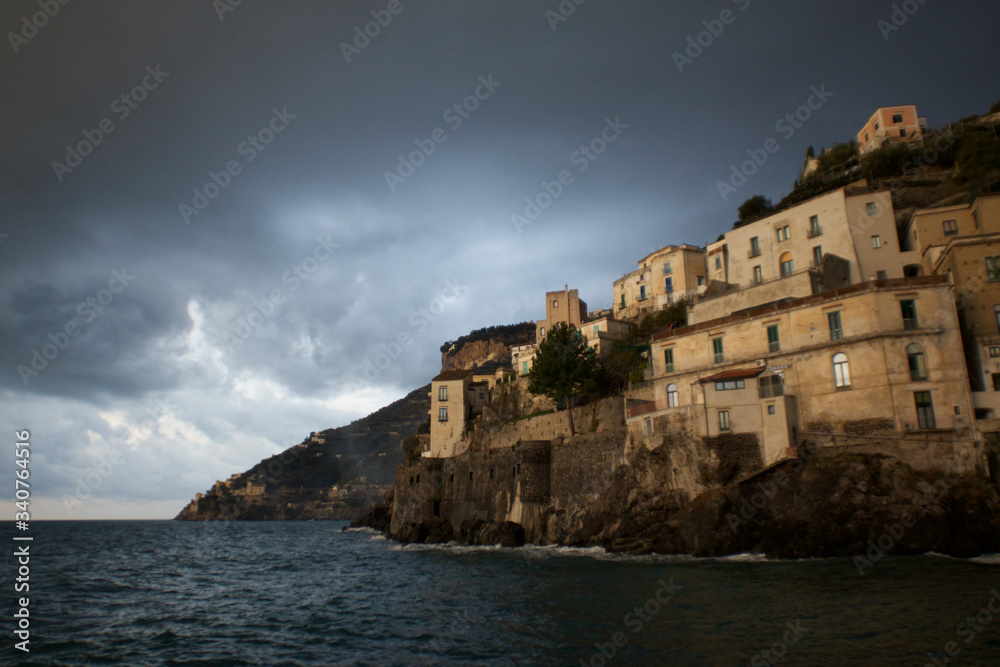 First stormy light on the Amalfi Coast
