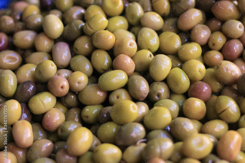 olives in a market olives in a market