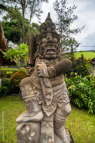 Bali, Indonesia - February, 2020: Pura Tirta Empul temple. Architecture of traditional balinese temples. The most famous temple on the island of Bali