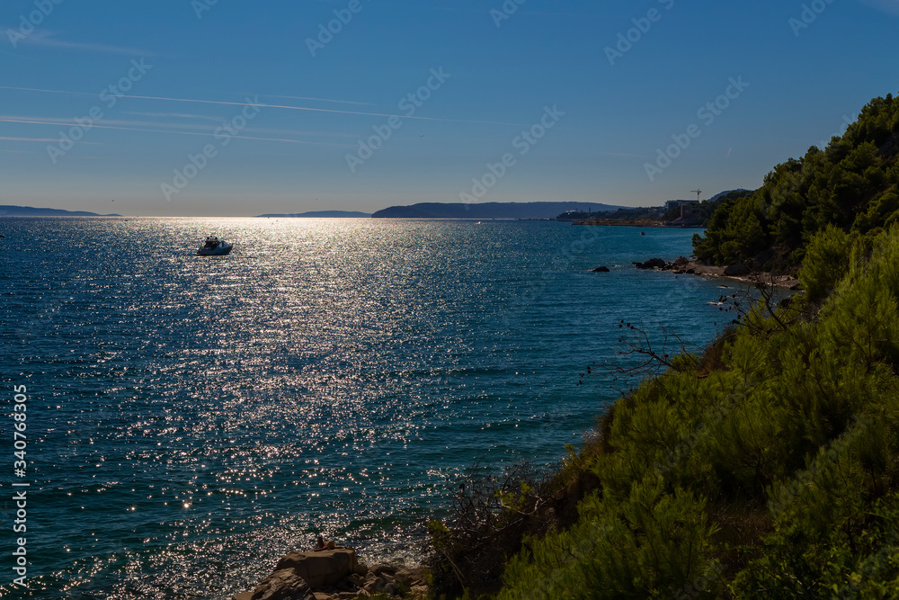 Adriatic sea in the area of the Croatian city of Split