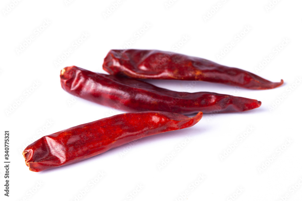 Sichuan facing heaven dry China hot pepper pod in white Sichuan facing heaven dry China hot pepper pod in white