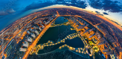 Shooting the city from a hi...