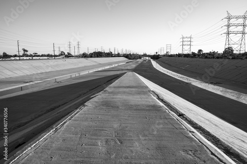 abstract concrete river