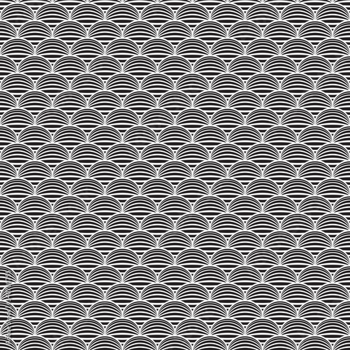 Seamless fish scale scallop pattern background