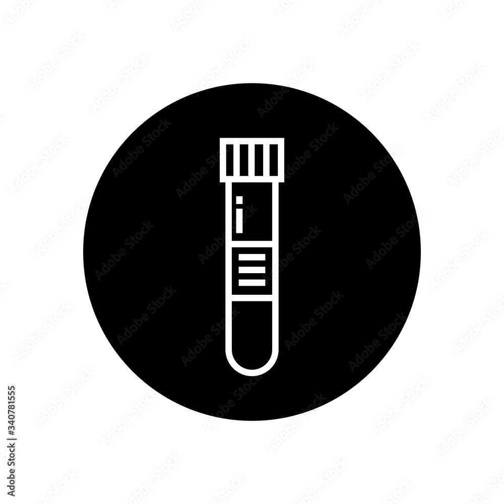 blood test tube line icon, vector illustration blood test tube line icon, vector illustration