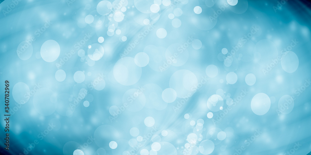 white bokeh blur background / Circle light on blue background / abstract light background white bokeh blur background / Circle light on blue background / abstract light background