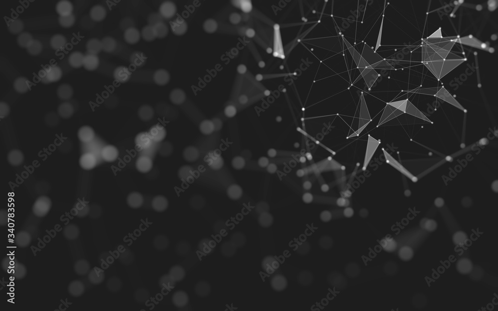 Abstract background. Molecules technology with polygonal shapes, connecting dots and lines. Connection structure. Big data visualization. Abstract background. Molecules technology with polygonal shapes, connecting dots and lines. Connection structure. Big data visualization.