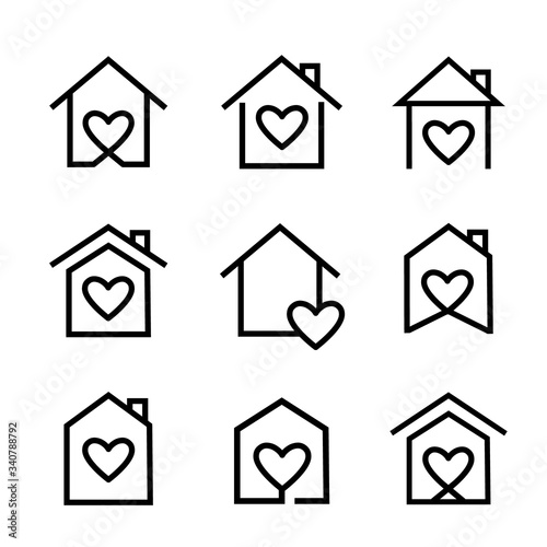 Stay at Home icon vector flat illustration. Coronavirus, COVID 19 Quarantine and protection logo.