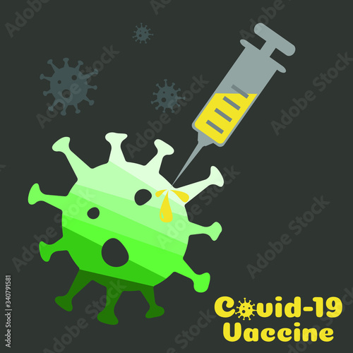Covid-19 vaccine logo icon design. The Coronavirus is affecting many countries and territories around the world