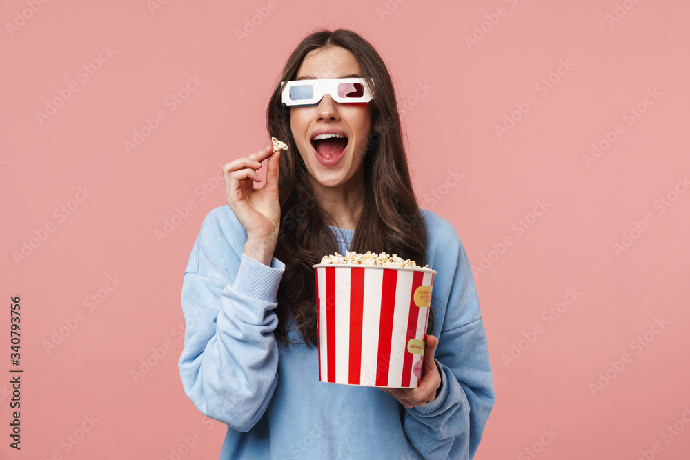 Portrait of a cheerful girl with long curly brunette hair Portrait of a cheerful girl with long curly brunette hair