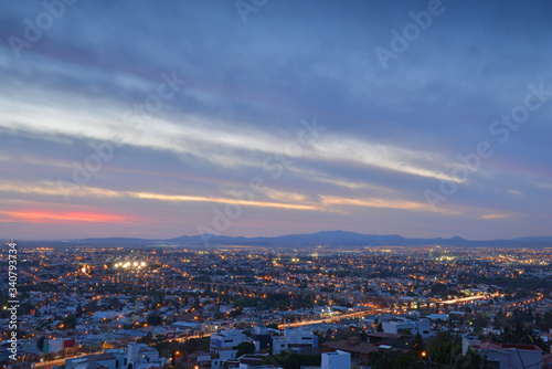 Quaretaro Cityscape by night, Mexico. © SL-Photography