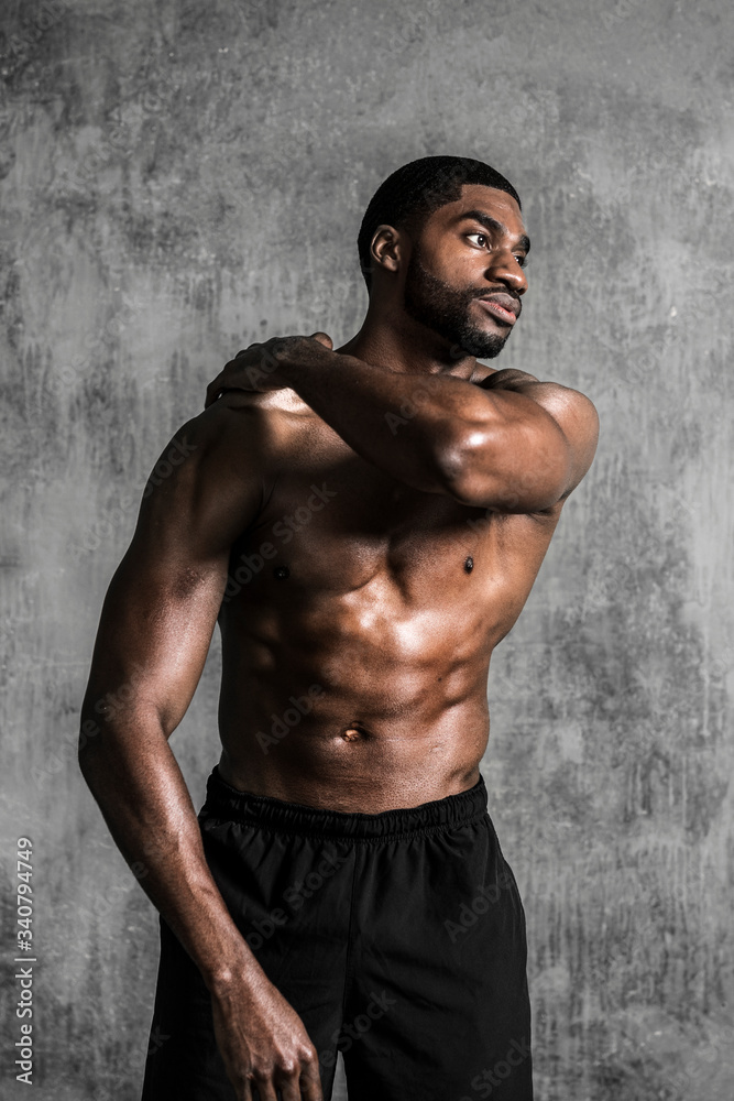 Fototapeta premium Muscular tanned body