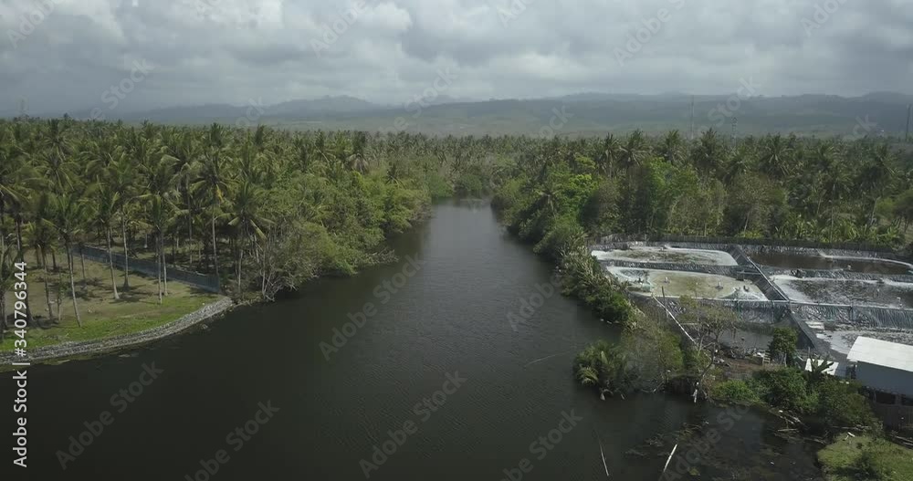 Aerial view of shrimp farm, Bali, Indonesia Aerial view of shrimp farm, Bali, Indonesia