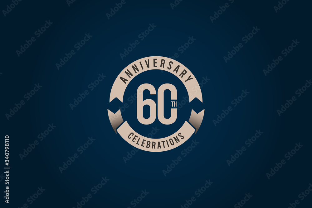 60 Years Anniversary Celebration Logo Vector Template Design Illustration 60 Years Anniversary Celebration Logo Vector Template Design Illustration