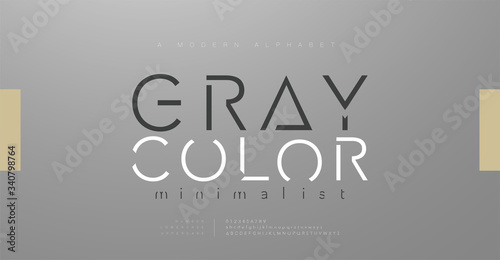 Abstract minimal modern alphabet fonts. Typography urban technology electronic digital music future creative font. vector illustraion