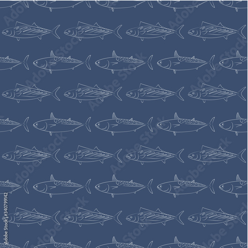 Fish. Colored Vector Patterns