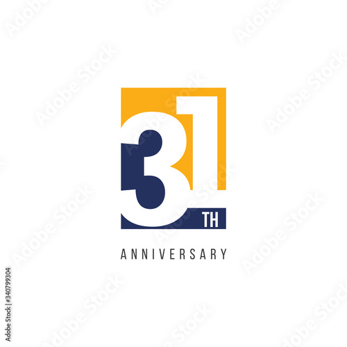 31 Th Anniversary Celebration Logo Vector Template Design Illustration