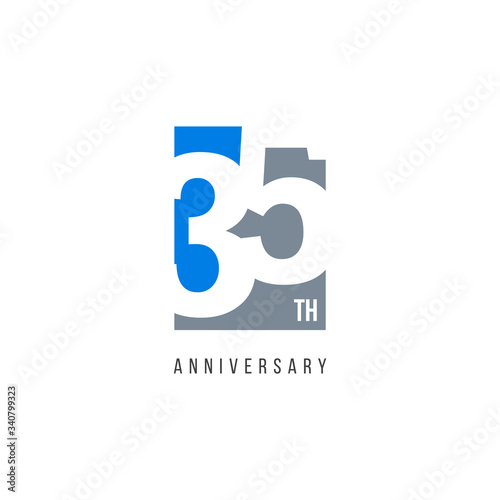 35 Th Anniversary Celebration Logo Vector Template Design Illustration