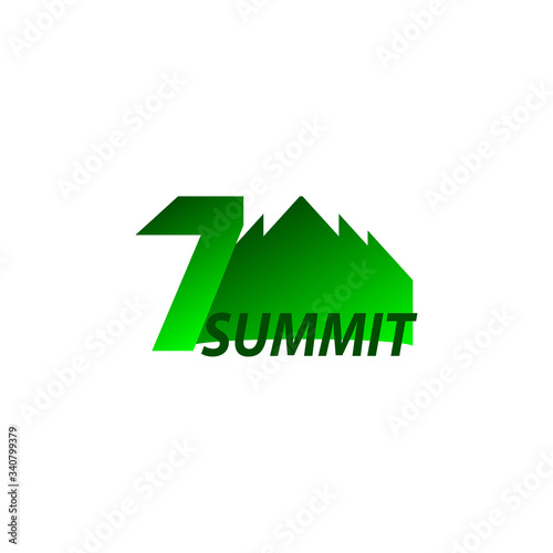 Seven Summit Logo Vector Template Design Illustration