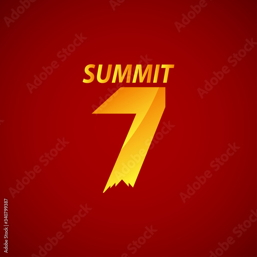 Seven Summit Logo Vector Template Design Illustration