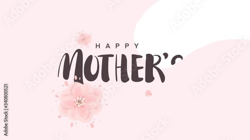 Happy Mother’s Day calligraphy design of animation.