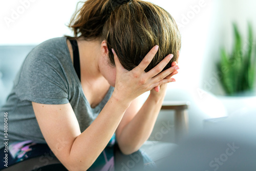 Woman suffering from anxiety