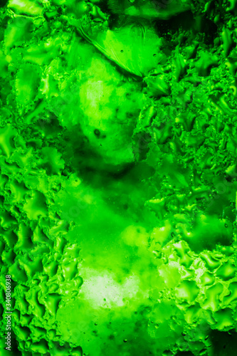 abstract water with bubbles green background