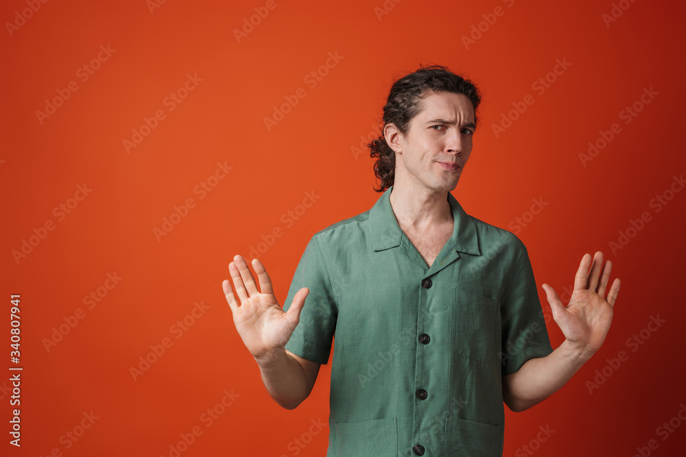 Portrait of a casual man wearing shirt standing Portrait of a casual man wearing shirt standing