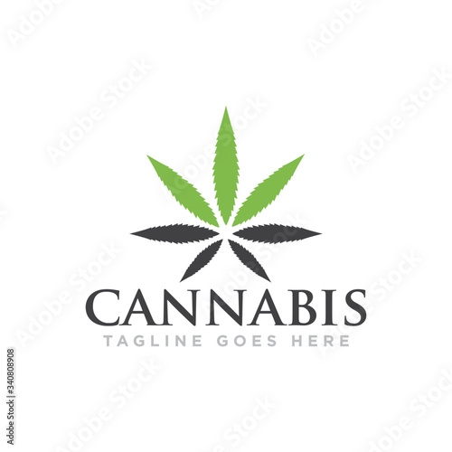 Cannabis or Marijuana Logo Design Vector