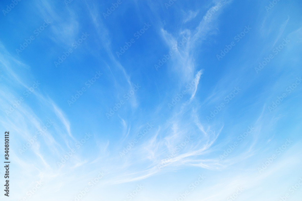 blue sky with puffy clouds