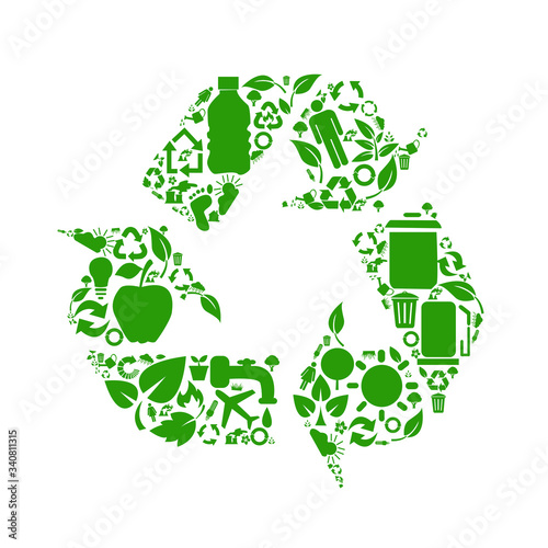 Vector recycle signs