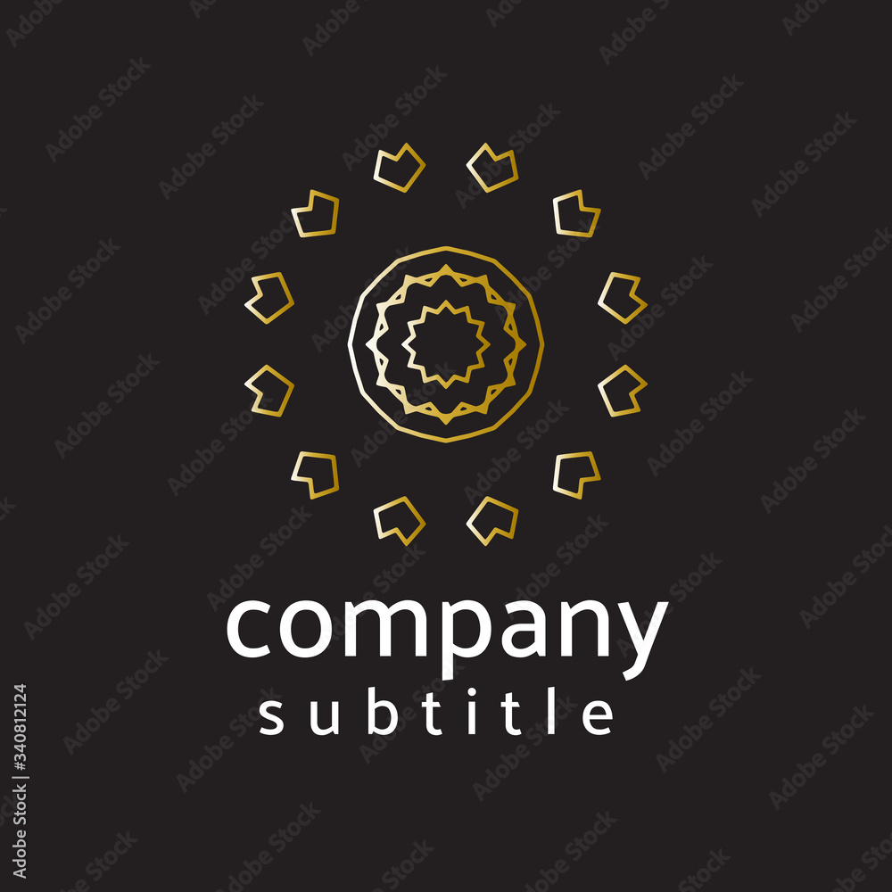 Fototapeta premium ornament gold and silver logo