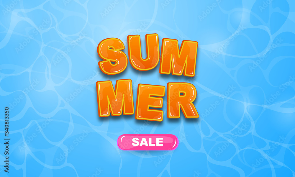 Spring Summer poster, banner Water vector illustration and design for poster card,