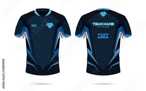 Esport Jersey or gaming tshirt with elegant blue