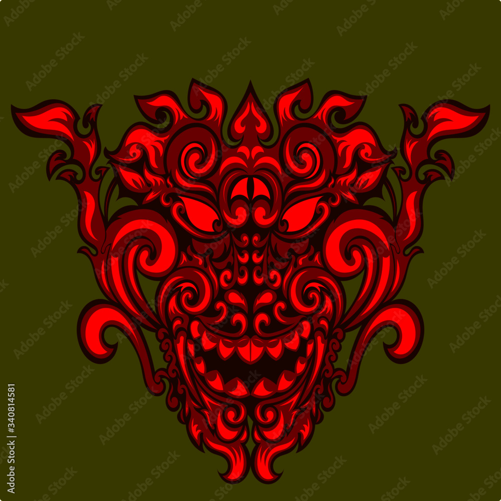 dragon in the art of floral ornament stylization. dragon in the art of floral ornament stylization.