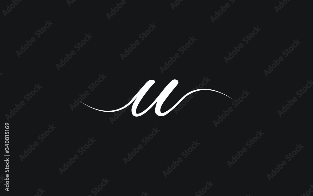 u Lowercase Letter Cursive Icon or Logo design, Vector Template u Lowercase Letter Cursive Icon or Logo design, Vector Template