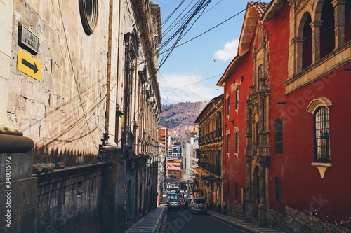 Street in La Paz, Bolivia