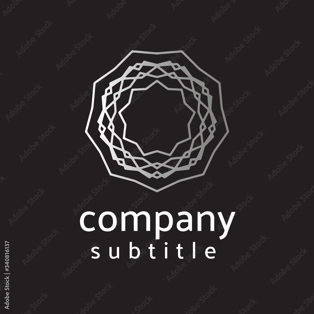 Fototapeta premium ornament gold and silver logo
