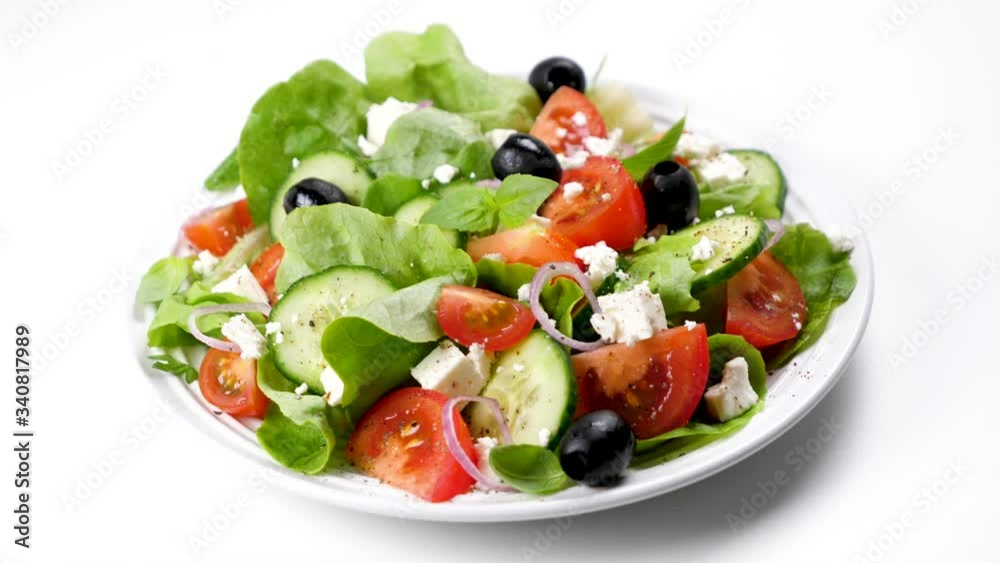 greek salad with tomato, olive, cucumber, onion and feta cheese greek salad with tomato, olive, cucumber, onion and feta cheese
