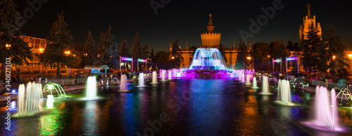 fountains in night lighting