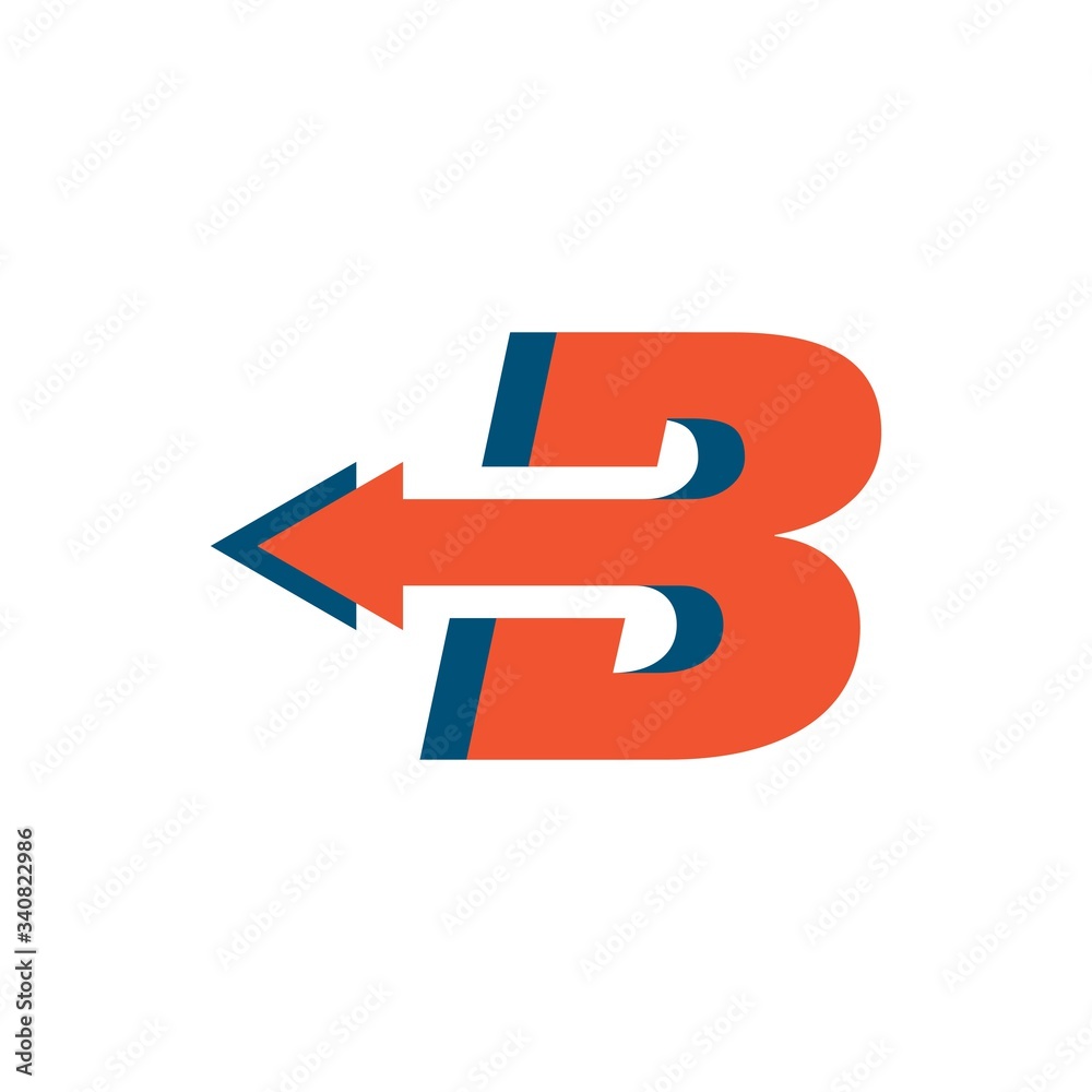B Letter arrow logo Icon Vector Illustration B Letter arrow logo Icon Vector Illustration