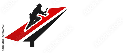 couvreur toiture vecteur logo