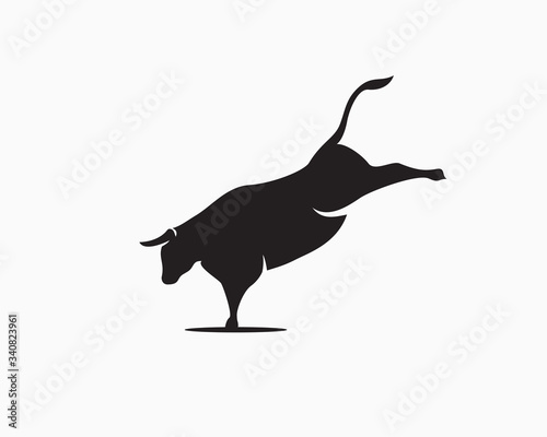 rampage bull kick back logo design inspiration