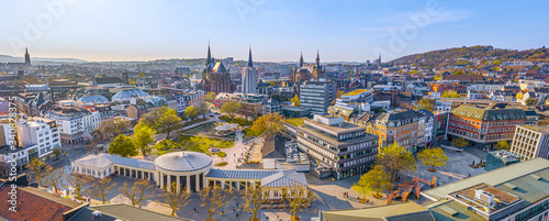 Aachen - Blick auf Elisenbrunnen, Dom, Rathaus, Lousberg - Panorama photo