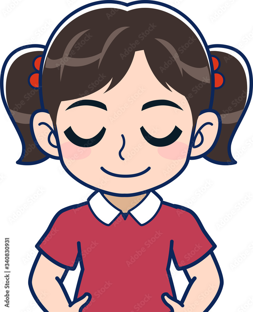 赤い服の女子小学生 赤い服の女子小学生