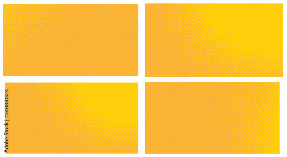 Orange pop art background. Abstract creative vector comics style blank layout template with clouds beams and isolated dots pattern. For sale banner Orange pop art background. Abstract creative vector comics style blank layout template with clouds beams and isolated dots pattern. For sale banner
