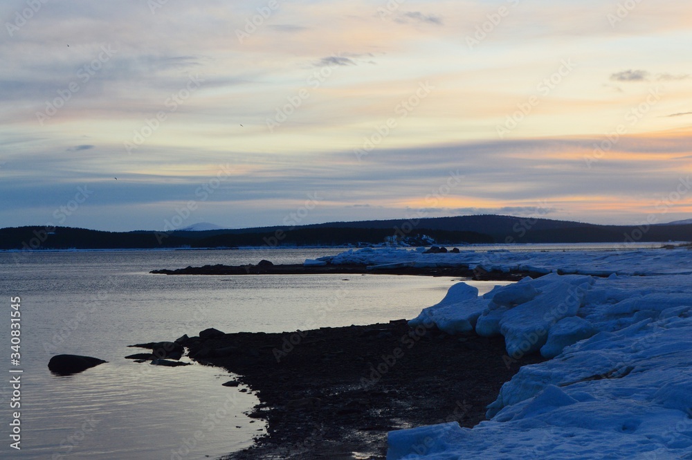 sunset over the sea